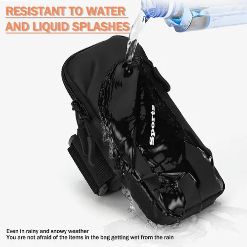 Vista 7 de Muñequera para teléfono celular, ajuste universal, resistente al agua, transpirable, soporte para teléfono para correr, ciclismo, escalada
