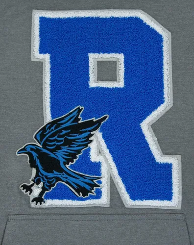 Vista 6 de Harry Potter Hogwarts Ravenclaw R Patch Logo Premium HoodyHoodie Black