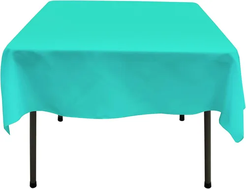 Vista 44 de GEFEII Servilletas de tela de poliéster sólido de 18 x 18 pulgadas para cocina, mantel rectangular cuadrado redondo para bodas, fiestas