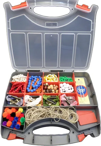 Vista 6 de Estuche organizador de almacenamiento de doble cara de lujo con 36 compartimentos, se utiliza como caja de aparejos, caja de herramientas