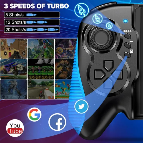 Vista 5 de Switch Controller Compatible for Nintendo SwitchOLED, One-Piece Joypad Controller Replacement for Nintendo Switch pro Controler,Ergonomic Design