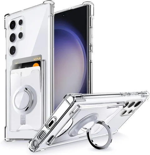 Vista 11 de Shields Up Funda para Samsung Galaxy S10, Galaxy S10, funda minimalista con tarjetero [3 tarjetas] y soporte de anillo, [protección contra caídas]