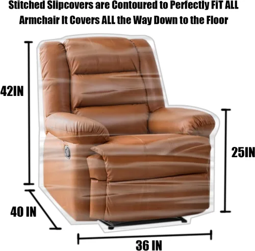 Vista 4 de Imperius Funda para sillón/sillón reclinable, resistente al agua, transparente, gruesa, resistente, cubierta protectora de plástico impermeable