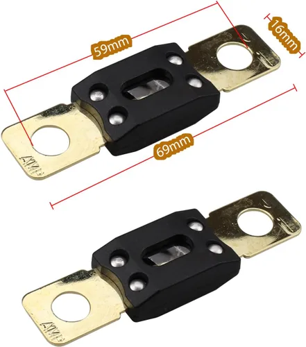Vista 5 de Portafusibles MEGA/AMG de 1 vía 60A, fusible atornillado M8 5/16 pulgadas (paquete de 2 fusibles de 60 A + portafusibles de 1 vía)