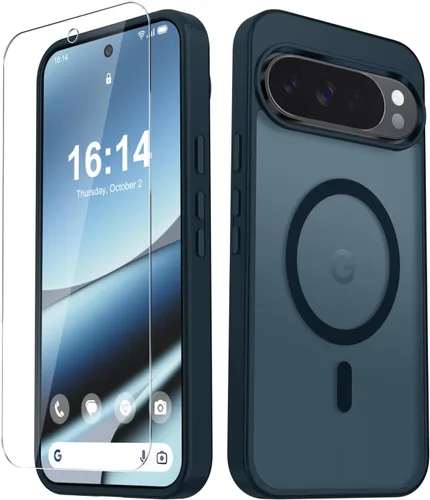 Vista 1498 de Funda para Google Pixel 10 Pro XL, cubierta magnética mate, color negro Fit for MagSafe, Screen Protector included, Shockproof Military Grade