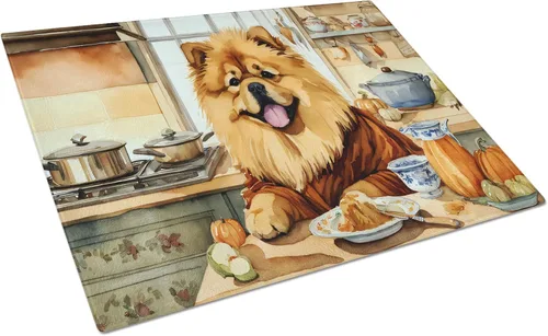 Vista 88 de Caroline's Treasures DAC1720LCB Affenpinscher - Tabla de cortar de vidrio con calabazas para cocina de otoño, grande, decorativa, de vidrio