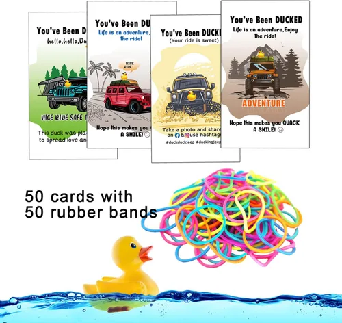 Vista 5 de You've Been Ducked, etiquetas de pato, etiquetas de pato de pato, tarjetas de juego de patitos, tamaño de tarjeta de visita de 2 x 3.5 pulgadas, 50