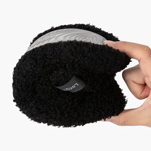 Vista 6 de LongBay Pantuflas cálidas de piel rizada para mujer, cómodas botas de forro polar de felpa con espuma viscoelástica para el hogar