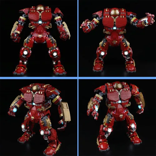 Vista 4 de VONADO Kit de luz LED - Música compatible con Hulkbuster (sin modelo Lego, solo luz)