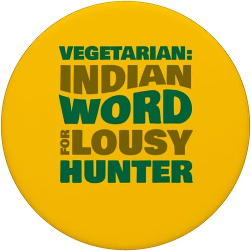 Vista 3 de India - Vegetarian Indian Word for lousy hunter PopSockets Swappable PopGrip