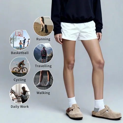 Vista 6 de MONFOOT 6 pares de calcetines de tobillo para hombre y mujer, ajuste cómodo, ajuste cómodo, paquete múltiple 01 blanco (6 pares)