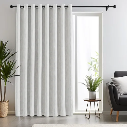 Vista 40 de Melodieux Elegantes cortinas opacas de algodón para oscurecer la habitación, para sala de estar, dormitorio, con aislamiento térmico, paneles