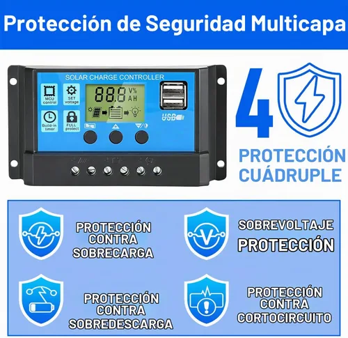 Vista 6 de Kit de Panel Solar 20W 12V Monocristalino, Mantenedor de Batería + Controlador de Carga Solar 10A + Cable de Extensión con Clips de Batería Terminal