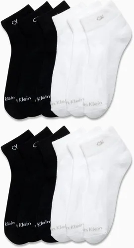 Vista 2 de Calvin Klein Calcetines deportivos para mujer - Calcetines tobilleros de corte de cuarto (12 unidades)