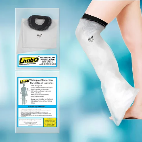 Vista 6 de LimbO Protector impermeable de yeso y heridas (largo - delgado) para pacientes de más de 6 pies