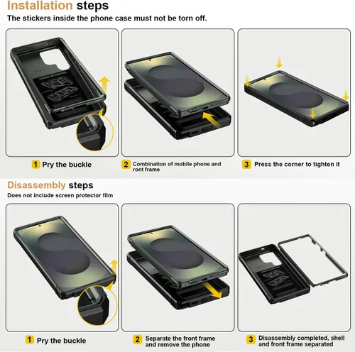 Vista 7 de PASNEW Funda para Samsung Galaxy Note20 Ultra, cubierta de cámara de grado militar resistente de cuerpo completo a prueba de golpes con patada