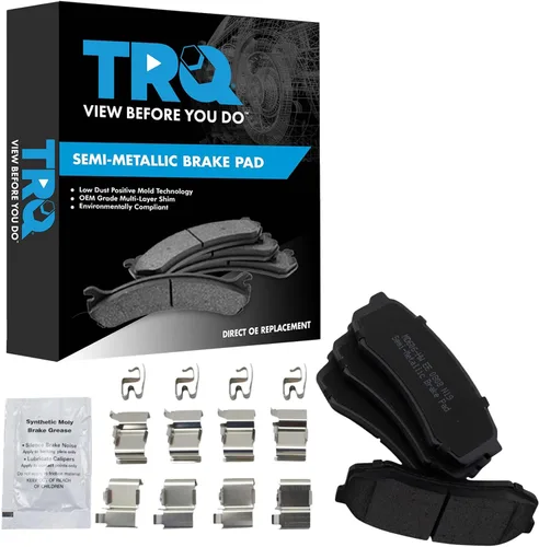 Vista 50 de TRQ Pastillas de freno delanteras semi metálicas compatibles con Ford Expedition 2018-2021 F-150 2018-2020 Lincoln Navigator 2018-2022