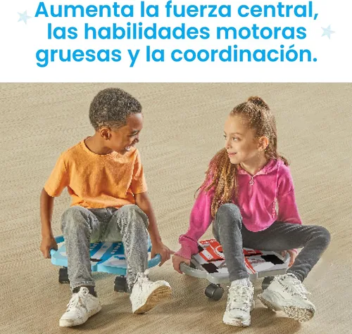 Vista 4 de hand2mind Patinete Rojo Speedway Racer, Patinete de Piso, Juguetes de Movimiento Grueso, Equipo de Ejercicio y Educación Física para Niños, Juguetes