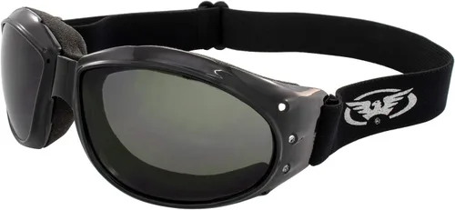Vista 15 de Global Vision Eliminator Gafas Acolchadas para Motocicleta de Dirt Bike para Hombres y Mujeres (Marco Negro/Lente Ahumado)