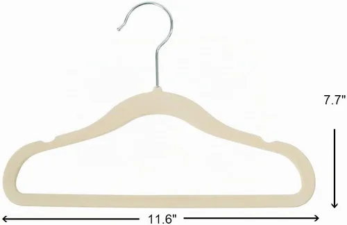 Vista 3 de Finnhomy ropa gancho de ropa para bebé y Kids 30-Pack de terciopelo antiderrapante colgador con 10 Clips de dedo