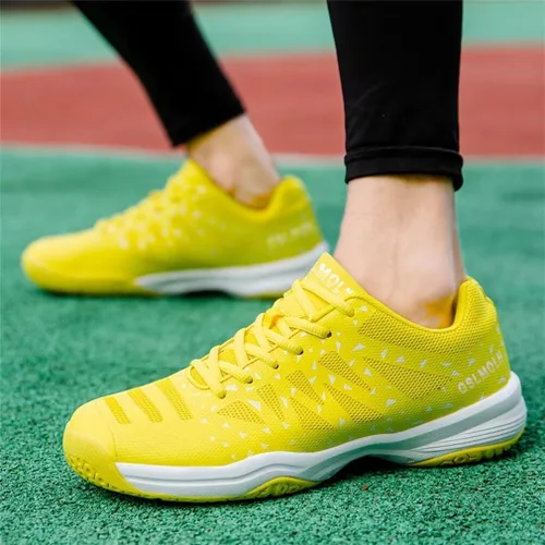 Vista 6 de Jakcuz Zapatos de tenis de bádminton para mujer, zapatos de pickleball, squash, voleibol, con cordones, para entrenamiento de cancha en interiores