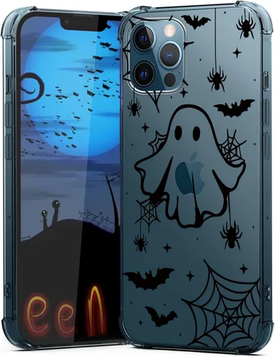 Vista 28 de Funda de Halloween para Google Pixel 6A transparente con diseños de murciélagos fantasmas, funda para teléfono para niñas, elegante, delgada, a