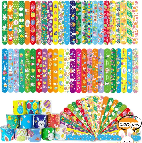 Vista 9 de SUNPROUND Pulsera de Halloween para niños, 100 piezas de pulseras a presión con diseño de araña, calabaza, fantasma, zombie, murciélago y brujas
