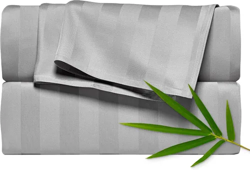 Vista 6 de Pure Bamboo Sábanas Twin, Juego de Sábanas de Cama de Viscosa 100% Orgánica Genuina Derivada de Bambú, Lujosamente Suaves y Refrescantes, Doble