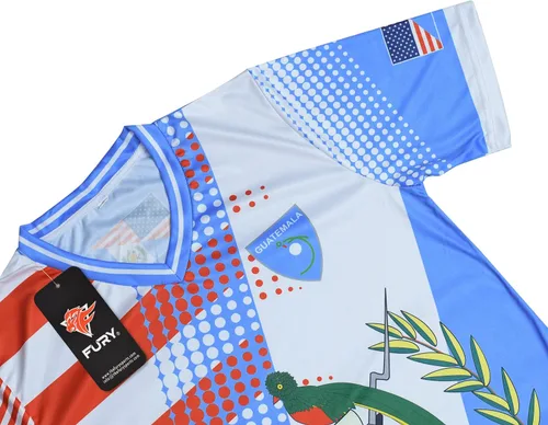 Vista 7 de Fury Camiseta de fútbol con la bandera de Guatemala y Estados Unidos - Camiseta Guatemala - Camiseta Guatemala Jersey HombresHombresMujeresUnisex
