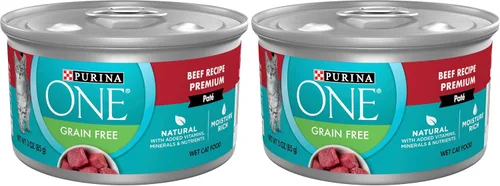 Vista 10 de Purina ONE Natural, alimento húmedo para gatos sin granos, paté, receta de pollo - (Paquete de 24) latas de 3 onzas con apertura fácil