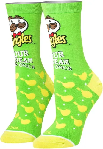 Vista 2 de Cool Socks Novelty Crew Dress Sock, Women's, Food, Snacks & Chips, Funny Cute