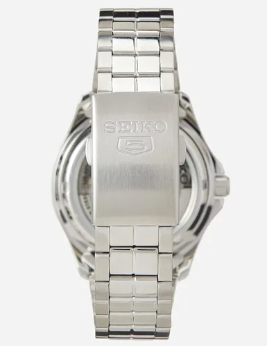 Vista 4 de Seiko SNKK87 - Reloj analógico de acero inoxidable de dos tonos con esfera blanca plateado Pulsera