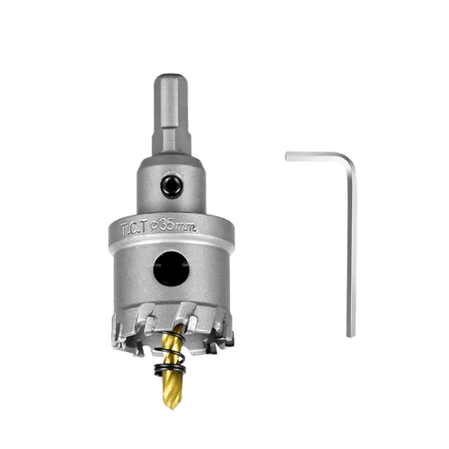 Vista 15 de SALI Kit de sierra perforadora TCT de 1 pulgada (1.024 in) con punta de carburo de tungsteno con broca piloto chapada en titanio para metal, acero