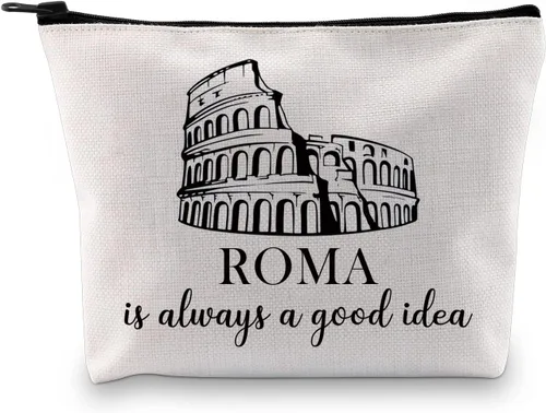 Vista 2 de GJTIM Regalo de viaje Roma, regalo de Roma, regalo sorpresa de viaje de Roma, regalo del Coliseo romano, regalo de recuerdo de Italia, bolsa