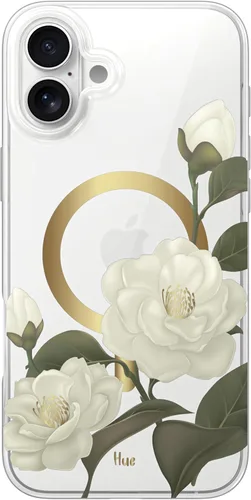 Vista 24 de LONLI Hue - para iPhone 15 Pro Max [Compatible con Magsafe] - Funda de teléfono floral dorada - [Amortiguador de 360°] - Funda de teléfono linda