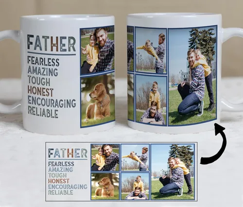 Vista 18 de Taza de cerámica personalizada con fotos, taza de café personalizada, personalizable con imágenes, texto, fotos, logotipos - Taza de café