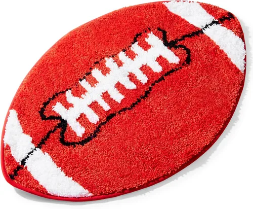 Vista 10 de Funtery Alfombra de fútbol para niños y fanáticos de los deportes, decoración de habitación de juego, tapete antideslizante, alfombra de área
