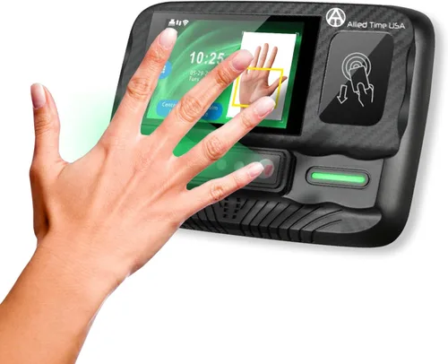 Vista 3 de Badge + Face + Palm Scan Time Reloj con informes en línea (modelo #CB4100)