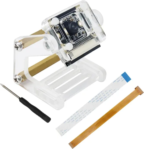 Vista 7 de FREENOVE Cámara de 5MP para Raspberry Pi 5 4 B 3 B+ A+ Zero 2 W con soporte ajustable y cable de cinta, ángulo de visión de 62°, salida 1080P 720P