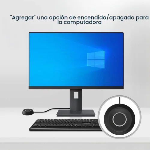 Vista 2 de DKE Botón de encendido para PC, caja de computadora de escritorio, interruptor de encendido y apagado HDD Push Computer Host Button Suministro