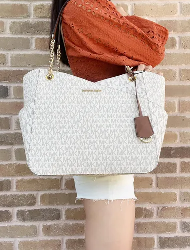Vista 6 de Michael Kors JST - Bolso de hombro con cadena grande JST Continental firma marrón