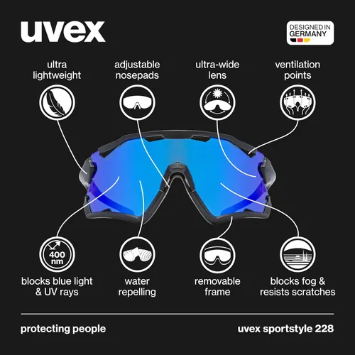 Vista 2 de Uvex Uvex Sportstyle 228 - Gafas deportivas unisex (paquete de 1)