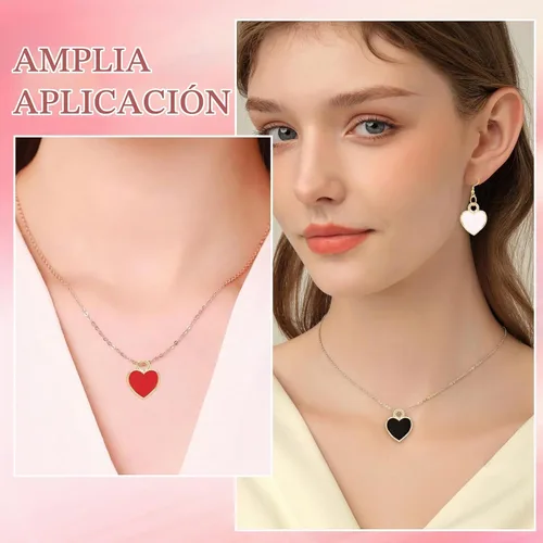 Vista 6 de MARFOREVER - 120 dijes de corazón para hacer joyas, amores de San Valentín