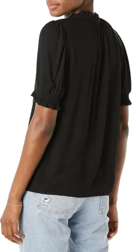 Vista 2 de Tienda Essentials Womens Fluid Twill Short Puff Sleeve Smock Detail Shirt