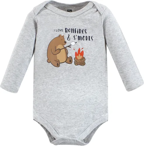 Vista 3 de Hudson Baby baby-boys Cotton Long-sleeve Bodysuits 5-pack