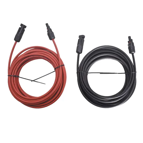 Vista 8 de WFLNHB Cable de extensión de panel solar de calibre 12 negro + rojo de 5 pies, 12 AWG con conector solar hembra y macho