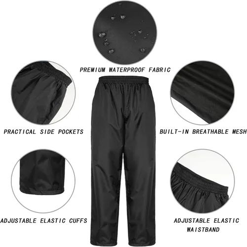 Vista 4 de JAEZZIY Trajes de lluvia para hombre impermeables