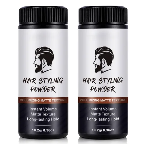 Vista 8 de ISUNRISE Polvo para peinar el cabello para hombres, polvo de textura, fácil de aplicar, peinado mate natural, texturizante y voluminizador, juego