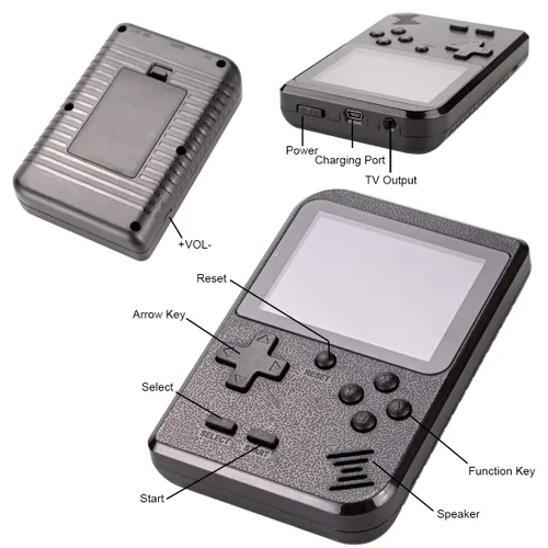 Vista 2 de Handheld Game Console Retro Game Player with 400 Classical FC Games Console 3.0-Inch Color Screen,Gift Birthday Christmas Presents(Red Game Console)