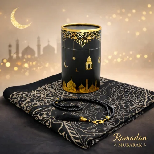 Vista 2 de Modefa Tapete de oración para regalos islámicos, alfombra de oración musulmana tejida fina, regalos musulmanes para hombres, regalos de Ramadán
